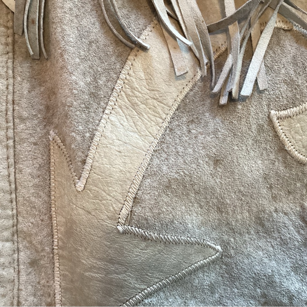 80’s Suede and Leather Appliqué Fringe Jacket - Picture 15 of 15